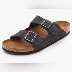 Birkenstock Unisex Arizona Soft Footbed Sandal Narrow, Eu 39, velvet grey suede